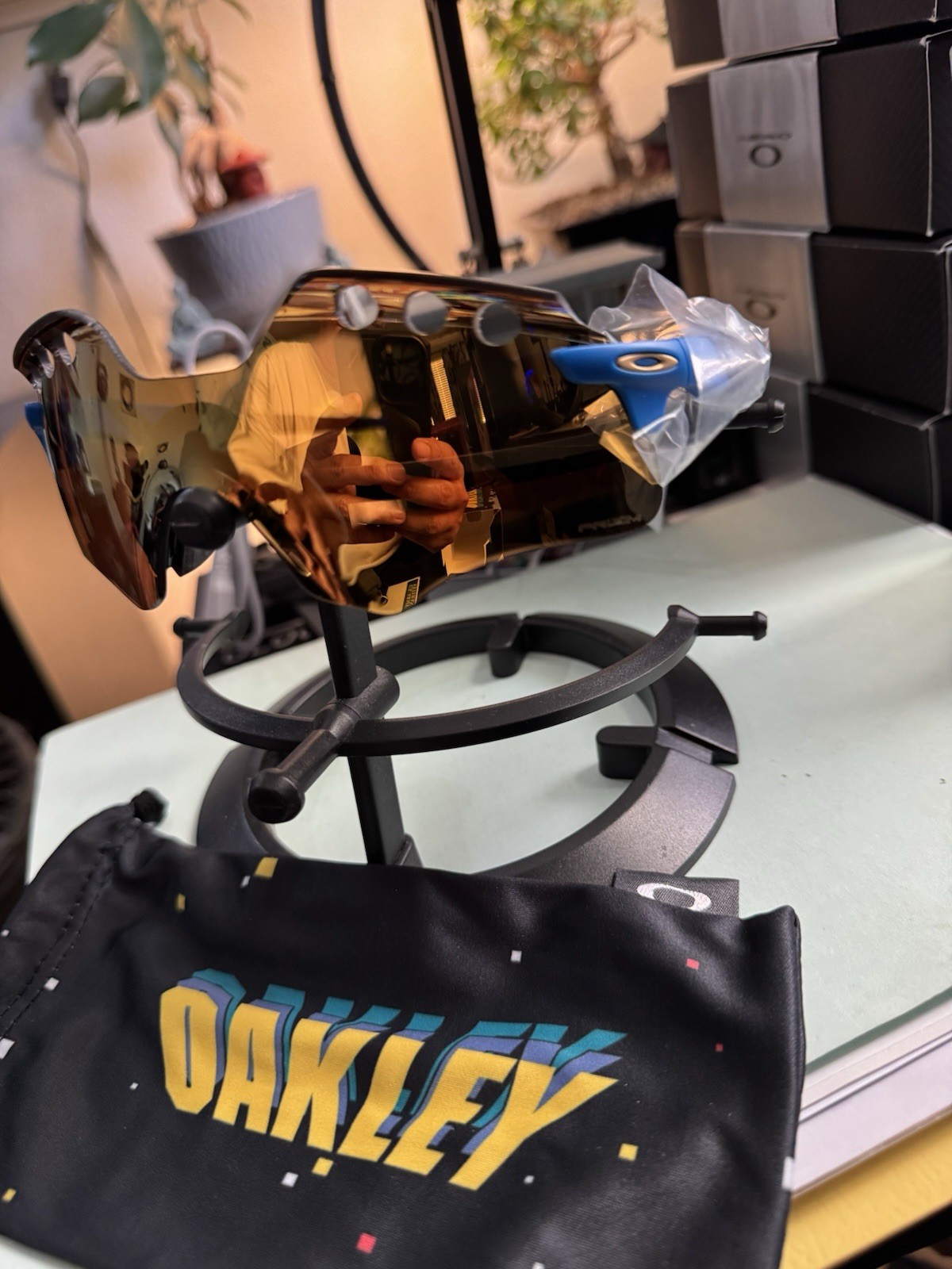 Oakley Space Encoder Matte Primary Blue Sunglasses – Prizm 24K – MINT IN BOX