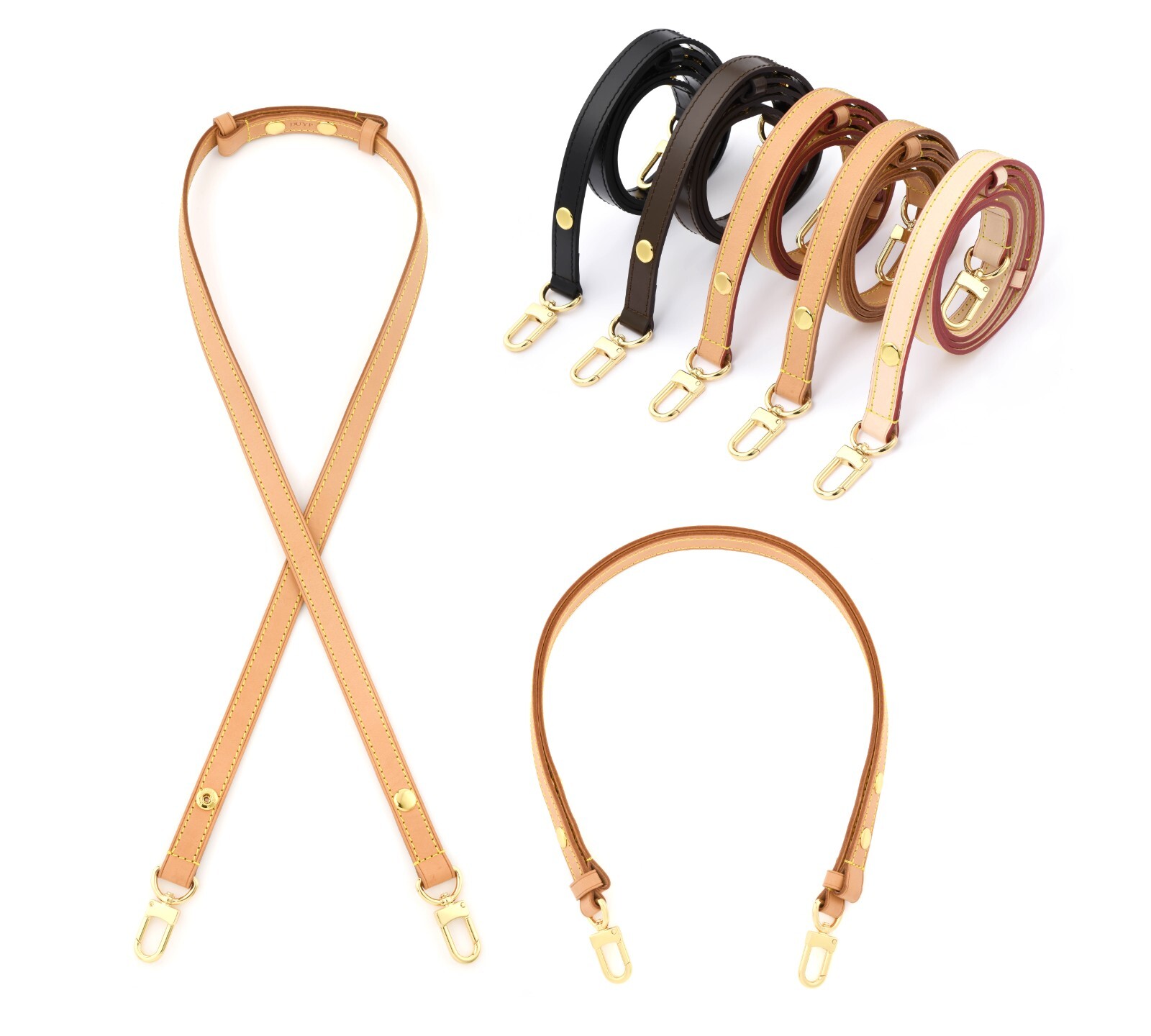 2-in-1 crossbody and shoulder leather button adjustable strap – 5 color vachettq