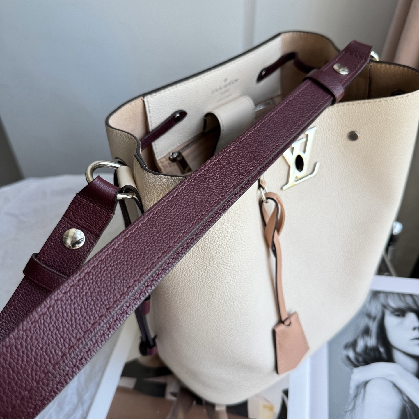 Louis Vuitton Pre-Owned Authentic Bucket Bag Colorblock Silver