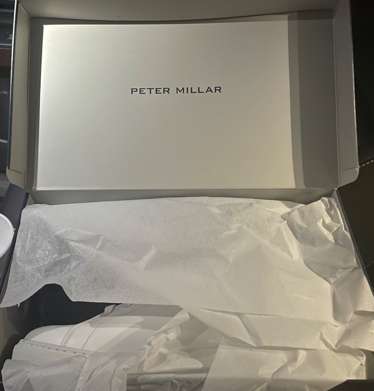 BRAND NEW Peter Millar Casual Leather Sneakers – Men’s Size 9.5 – White