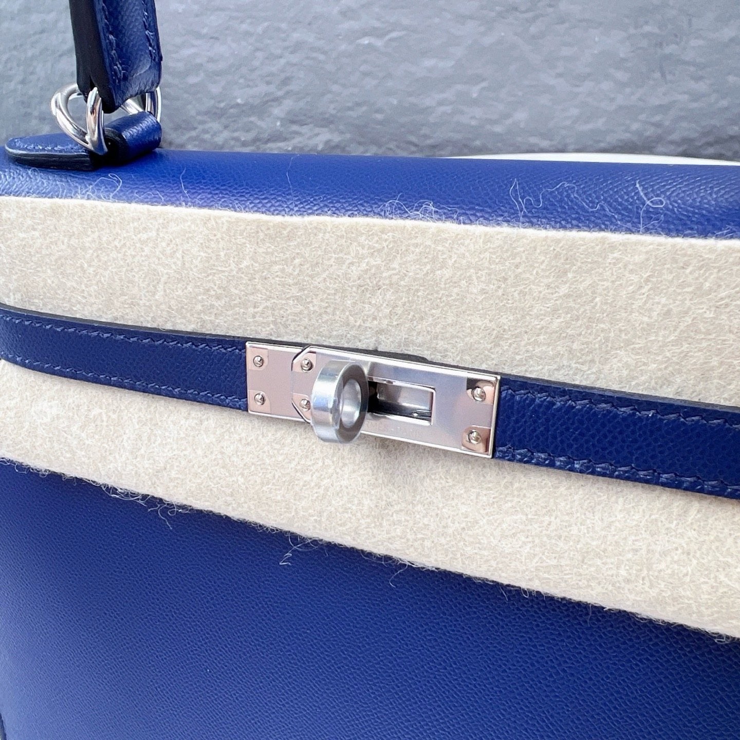 Hermes Kelly 25 73 Bleu Saphir Madame (mk103190)