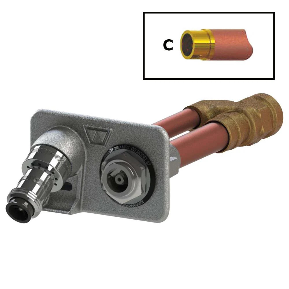 Woodford Model 67 10-in L x 1/2-in Copper sweat Brass Anti-Siphon Frost R|122270
