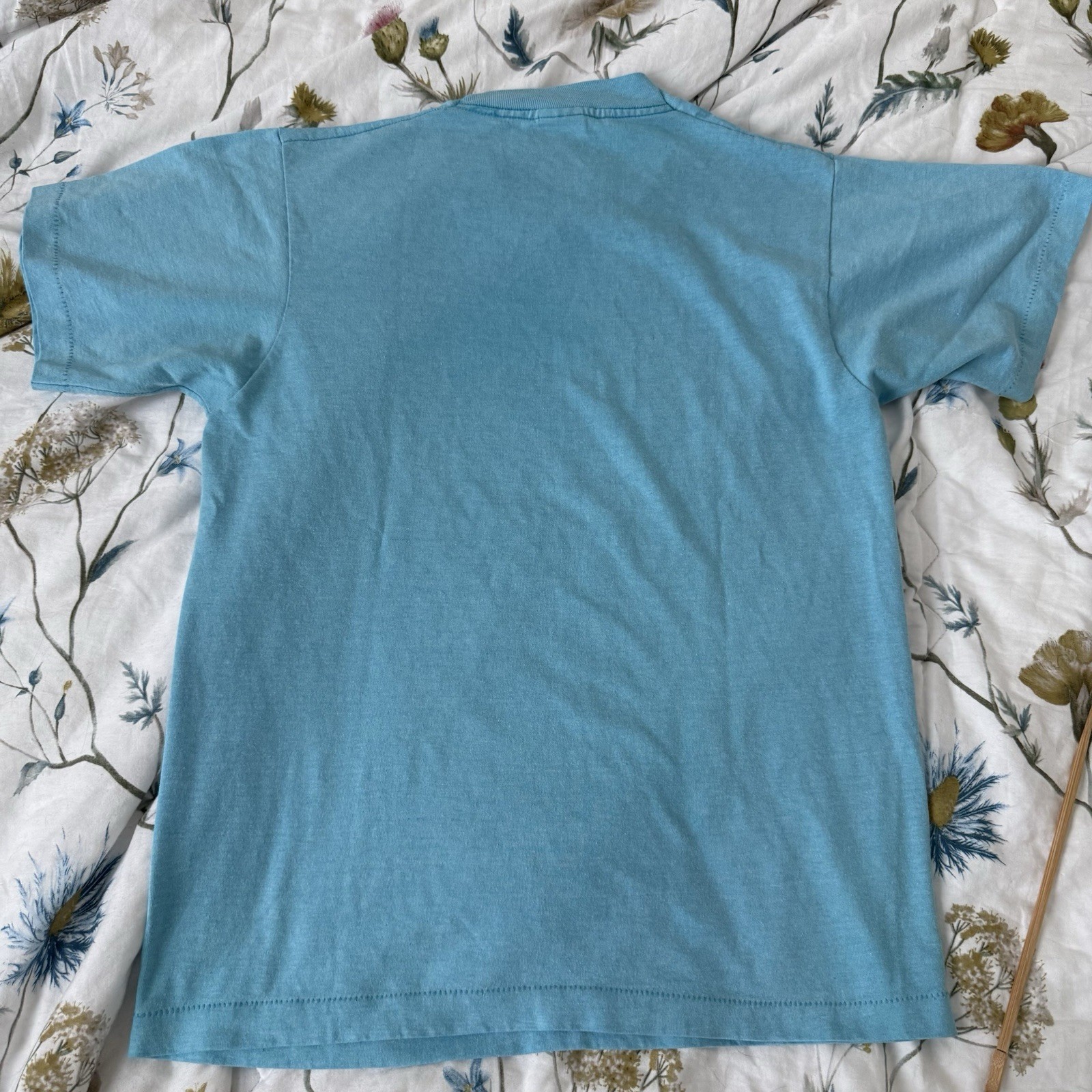 Vintage 80s 1986 Cat Lover T Shirt Blue One Can Never Have Too Many Cats Size M