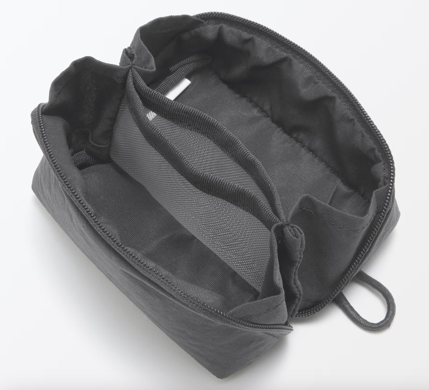 MUJI Wrinkled Nylon Wide Opening Pouch Small 4.3 x 2.4 x 1.4”(11x6x3.5cm) Japan