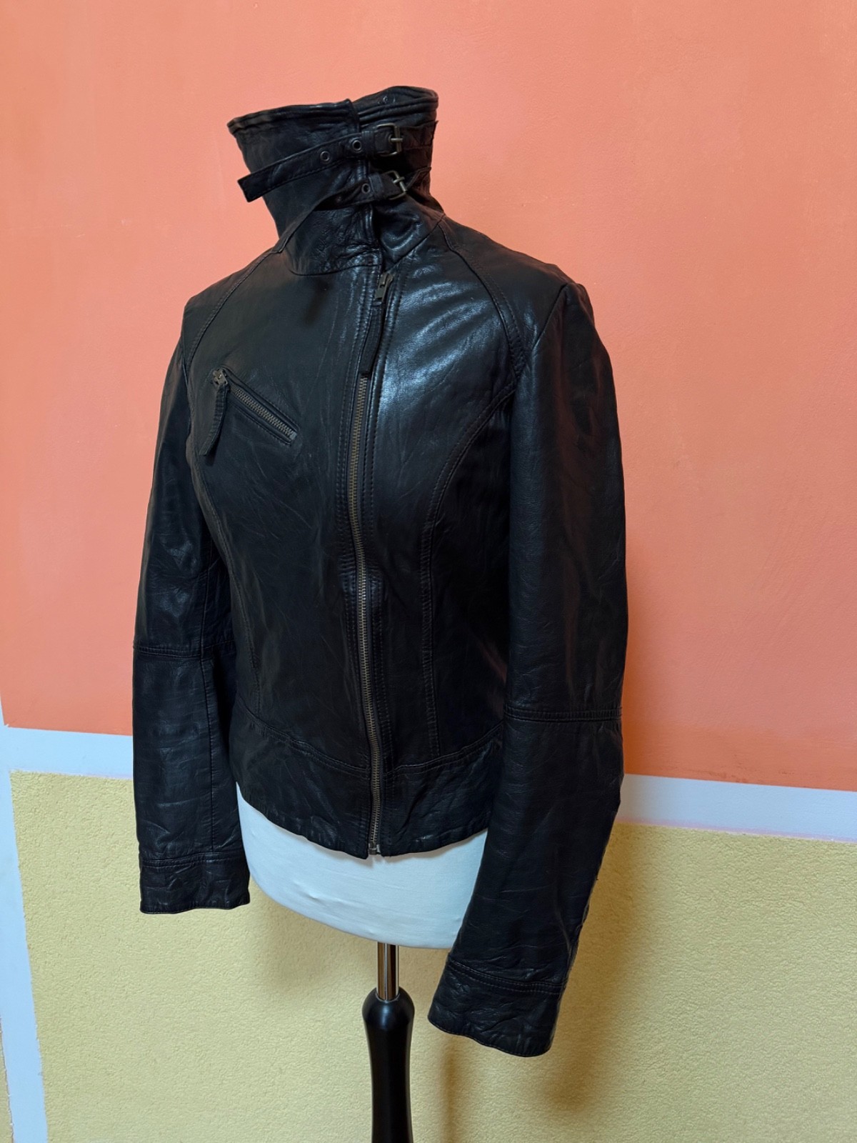 Womens GORGEOUS***ALL SAINTS BELVEDERE LEATHER JACKET UK14