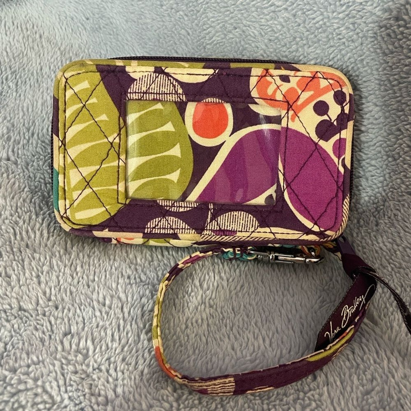 Vera Bradley Plum Crazy Smartphone Wristlet-Cotton Quilted-Retired