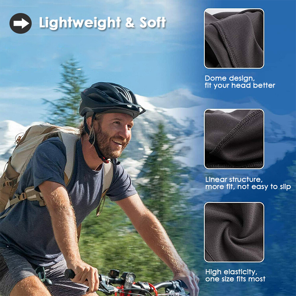 Men Cooling Skull Cap Helmet Liner Summer Quick Drying Cycling Sports Beanie Hat