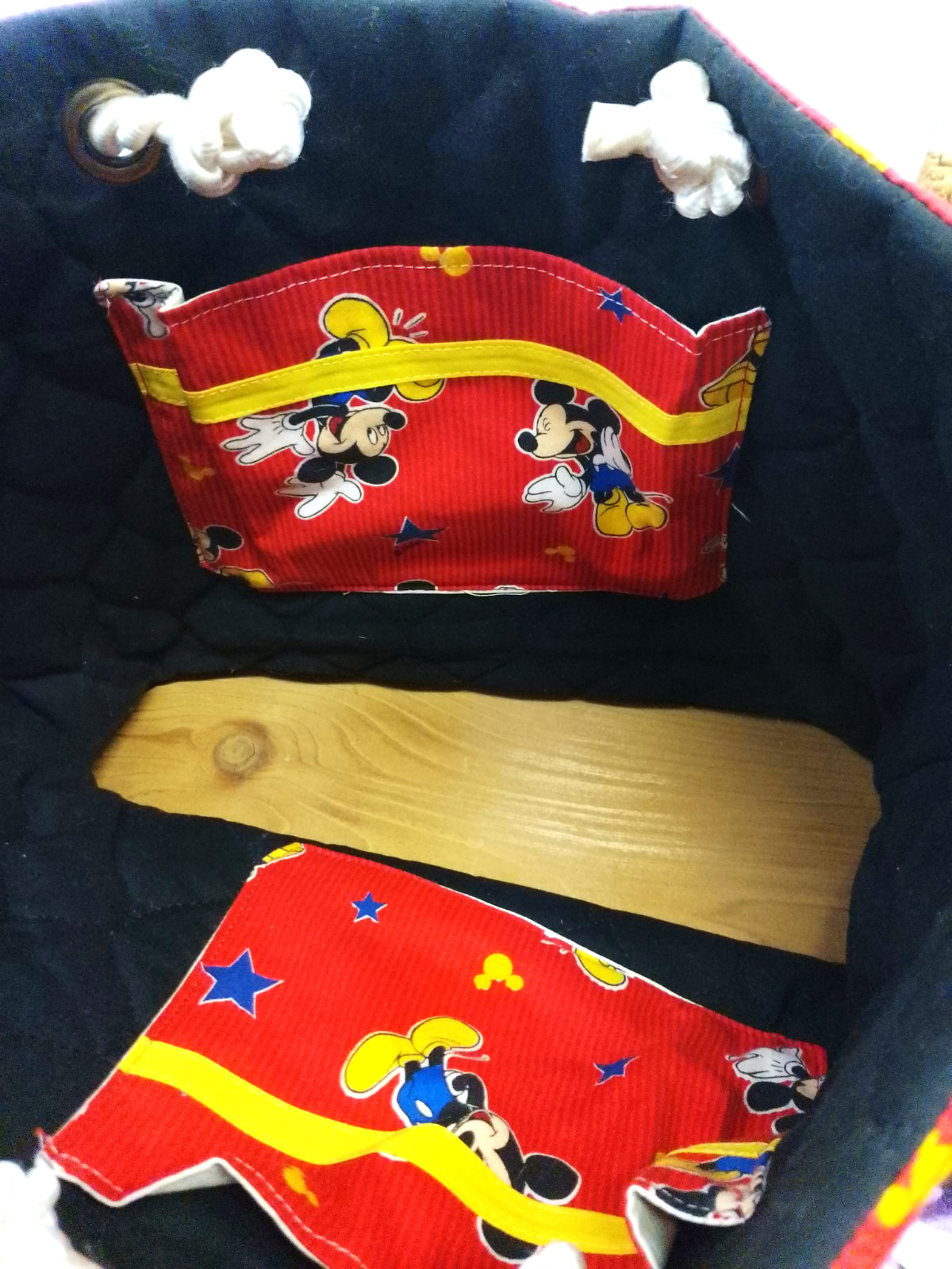 Handmade Red Mickey Mouse Tote Beach Bag