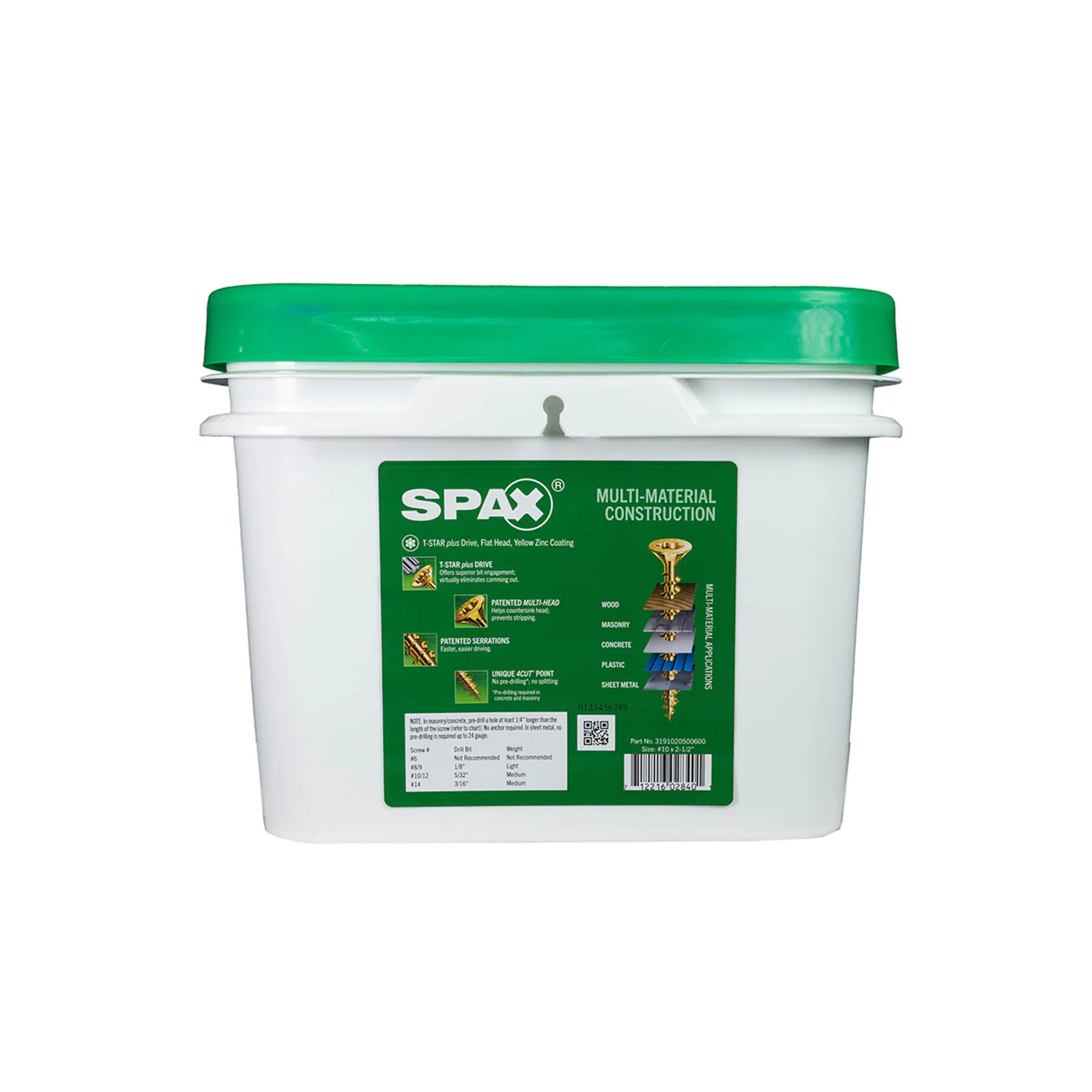SPAX Construction Framing Countersunk Flush Finish #10 x 2-1/2-in Yellow z|15350