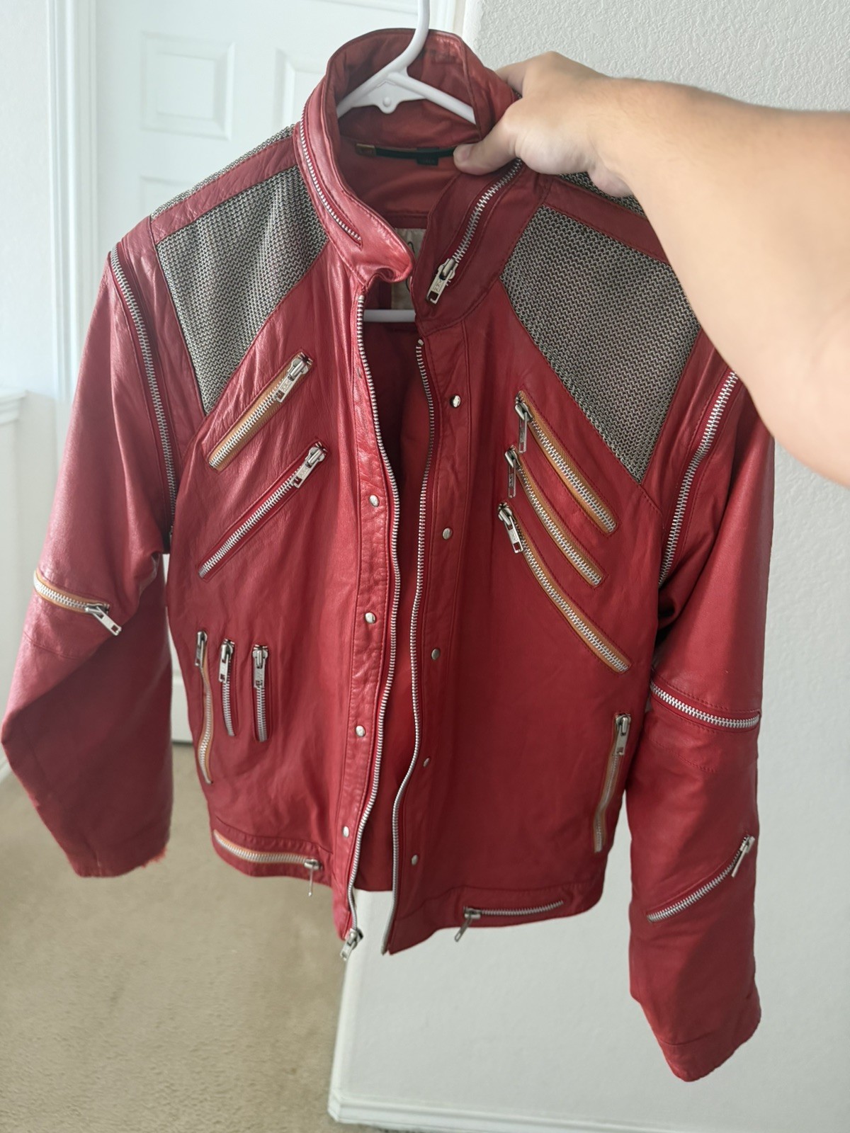 Michael Jackson Beat It Leather Jacket J. Park Authentic Size R36