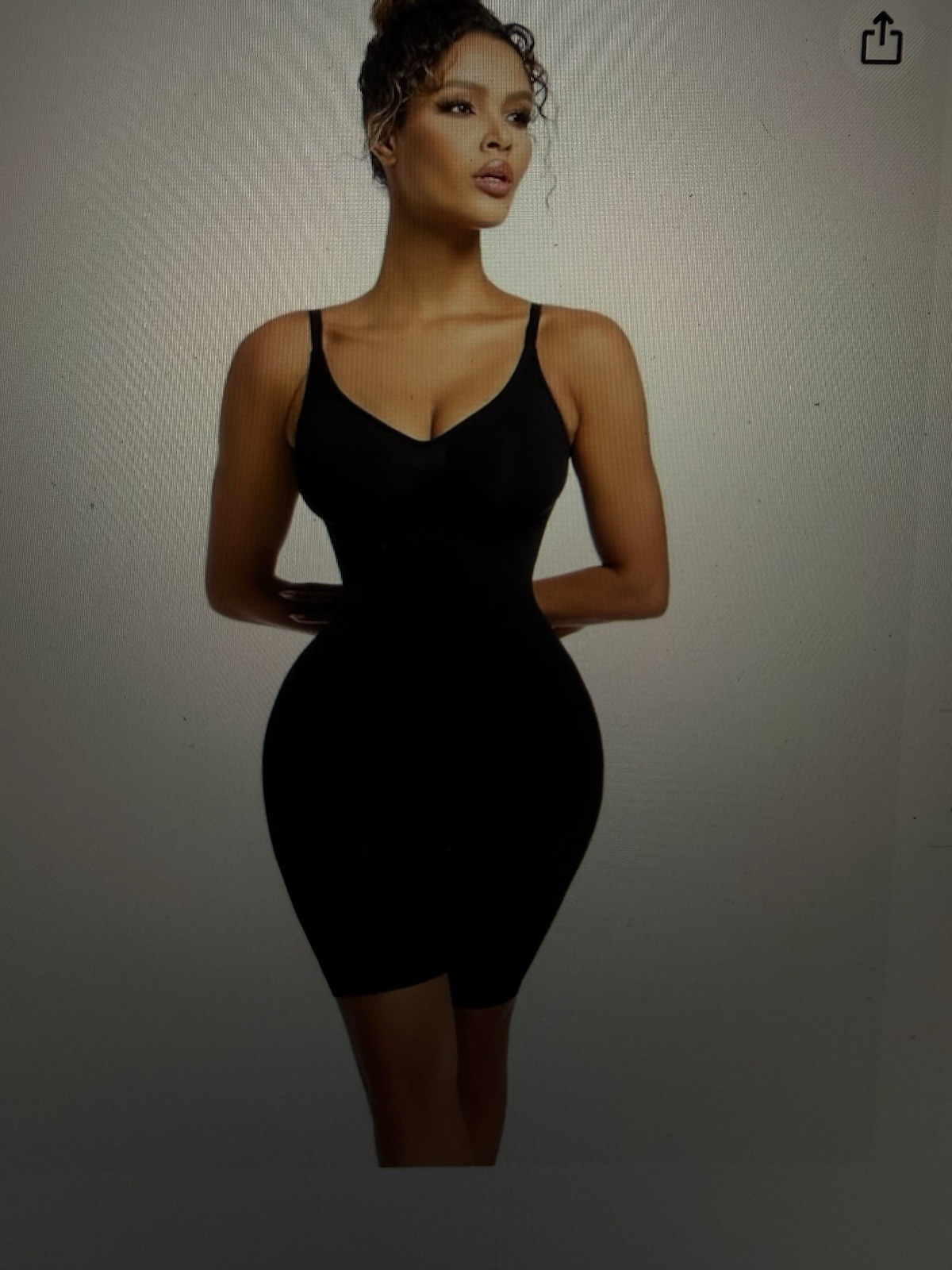 Slimming Women’s Black One-Piece Shapewear Bodysuit, Moderate Compression M/L