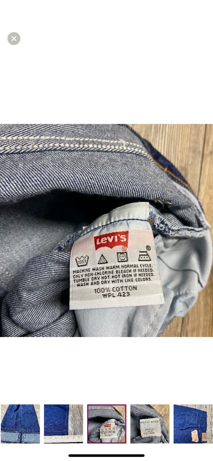 NWT Vintage Deadstock Levi’s 501XX Jeans 32×30 USA Made 1993 Shrink-to-Fit 90s