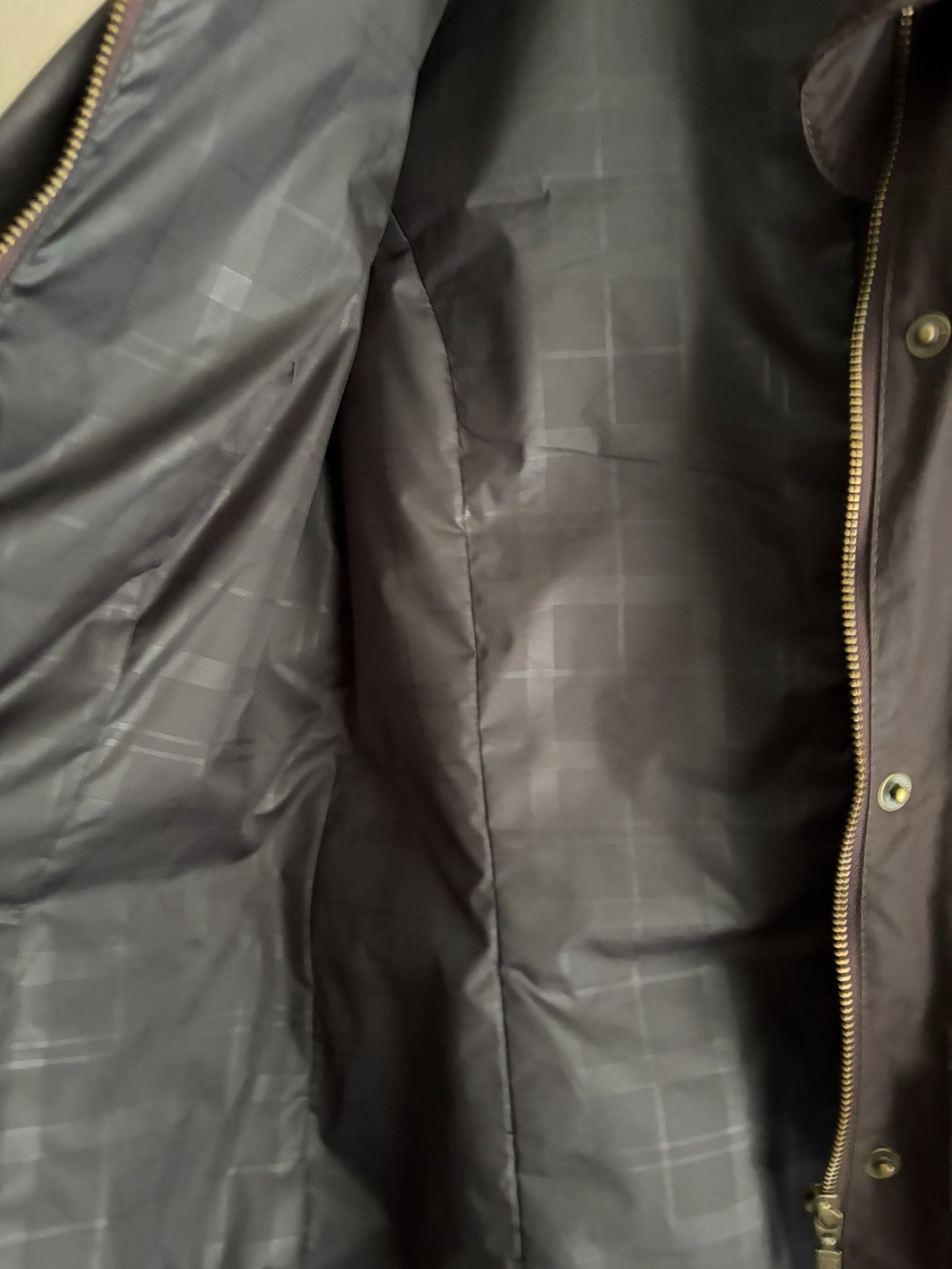 Barbour International Women’s Biker Waxed Jacket In Brown, Size 4 US, 8 UK