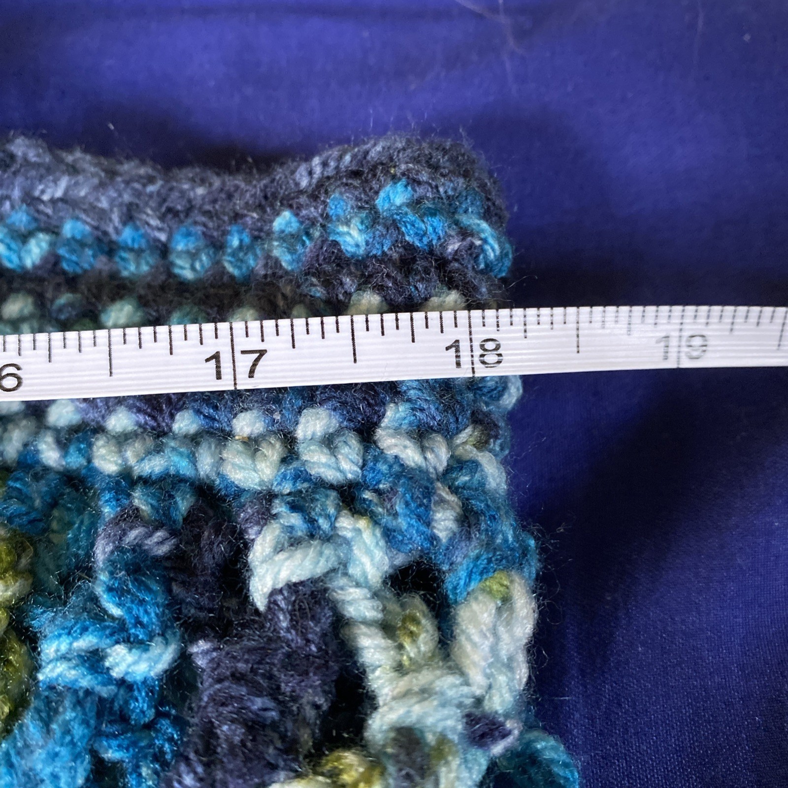 Medium Handmade Crocheted French Mesh Market Bag Blue|Green