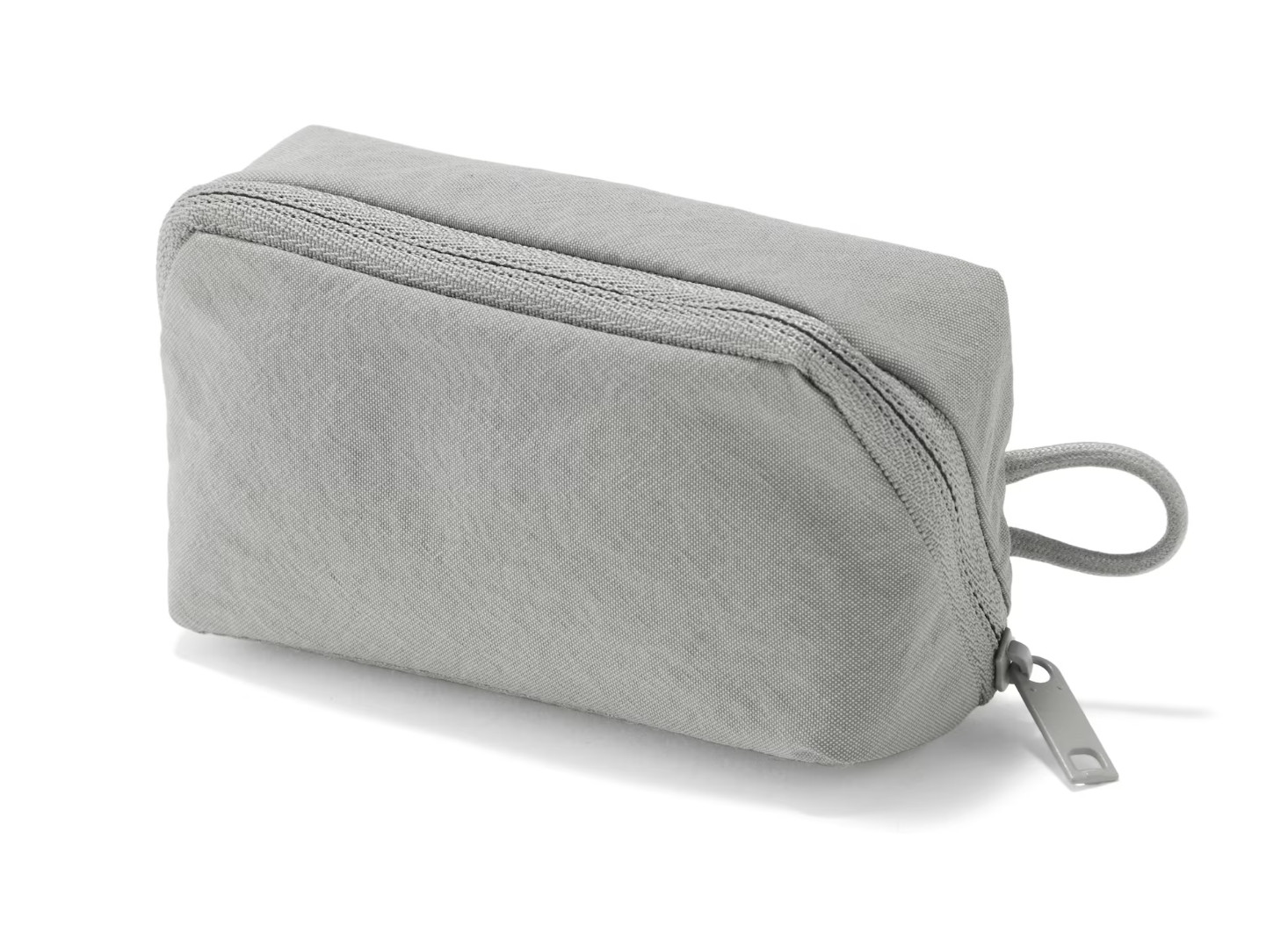 MUJI Wrinkled Nylon Wide Opening Pouch Small 4.3 x 2.4 x 1.4”(11x6x3.5cm) Japan