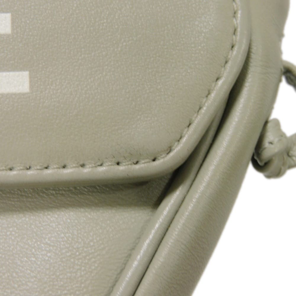 CELINE logo print triangle bag 195903DCS.10PG Shoulder Bag Smooth Calfskin…
