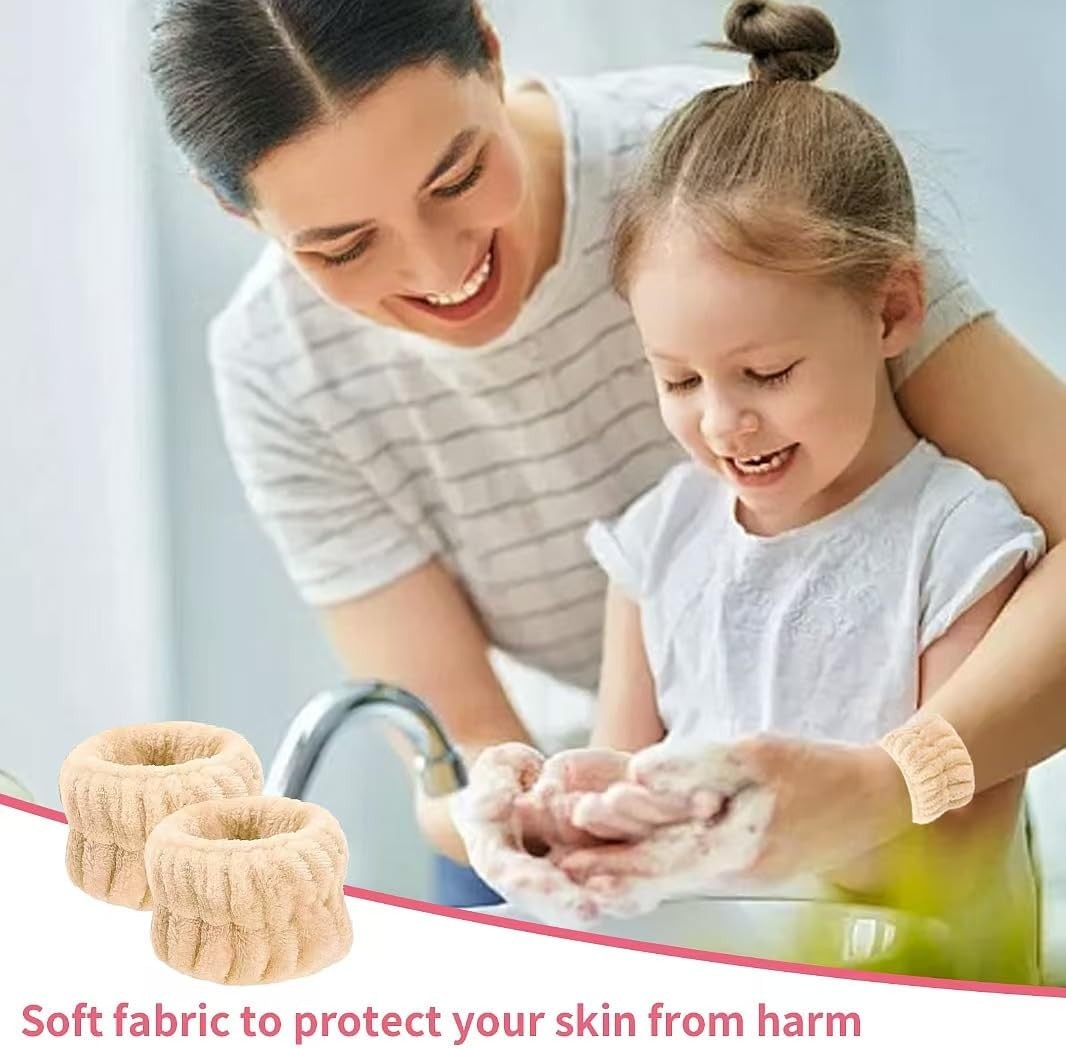 Microfiber Wrist Bands for Washing Face Absorbent Spa Face Wash Wristbands