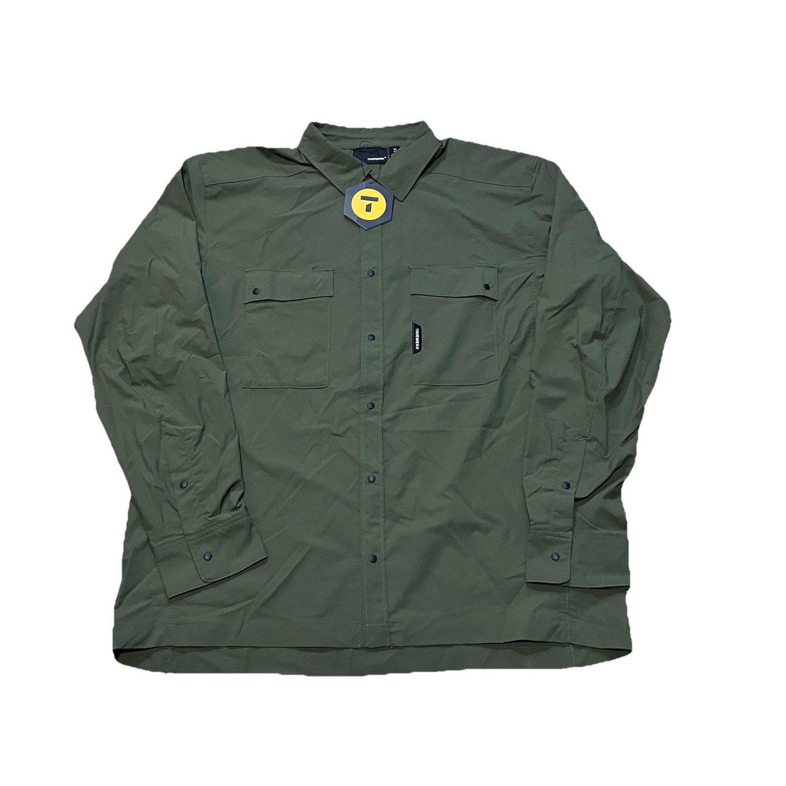 Truewerk Cloud Shirt Men’s Sz XL Green Long Sleeve Work Snap Button