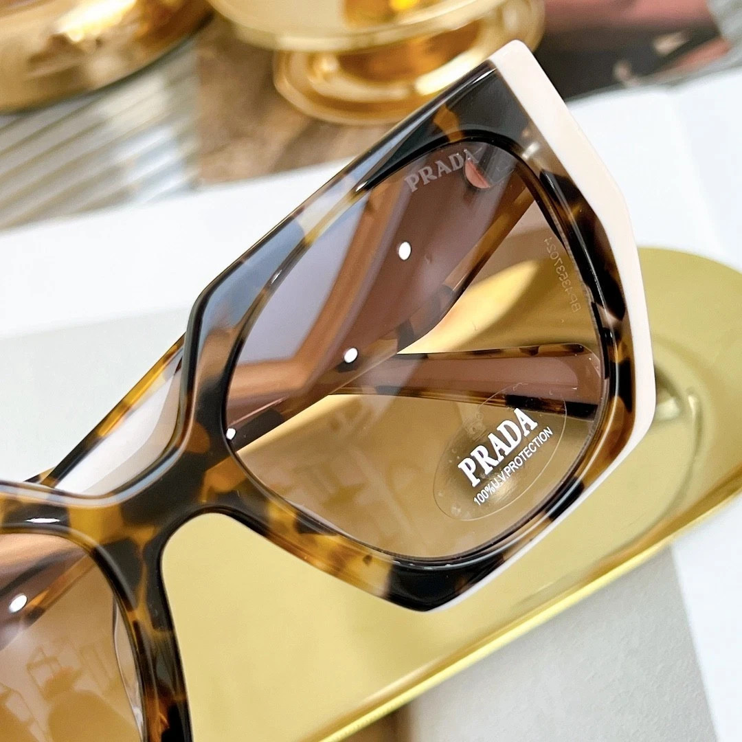 PRADA PR 15WS Women’s Sunglasses 01R0A6 Tortoise Caramel Powder Brown Grad w/Box
