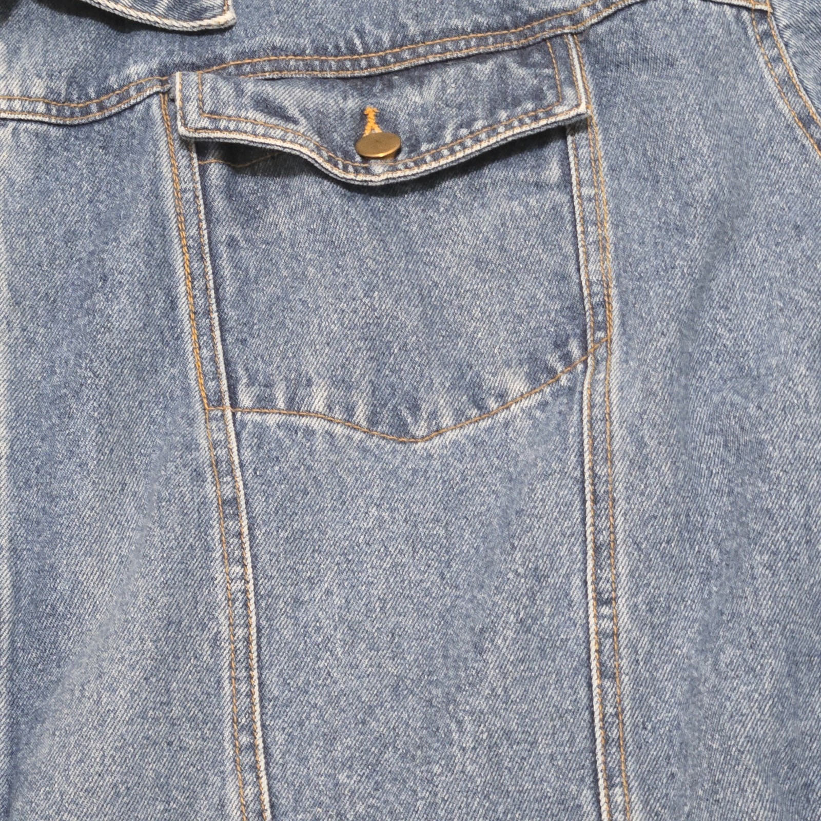 Men’s 7XL Denim Trucker Jean Jacket Blue by Kingsize, Big & Tall