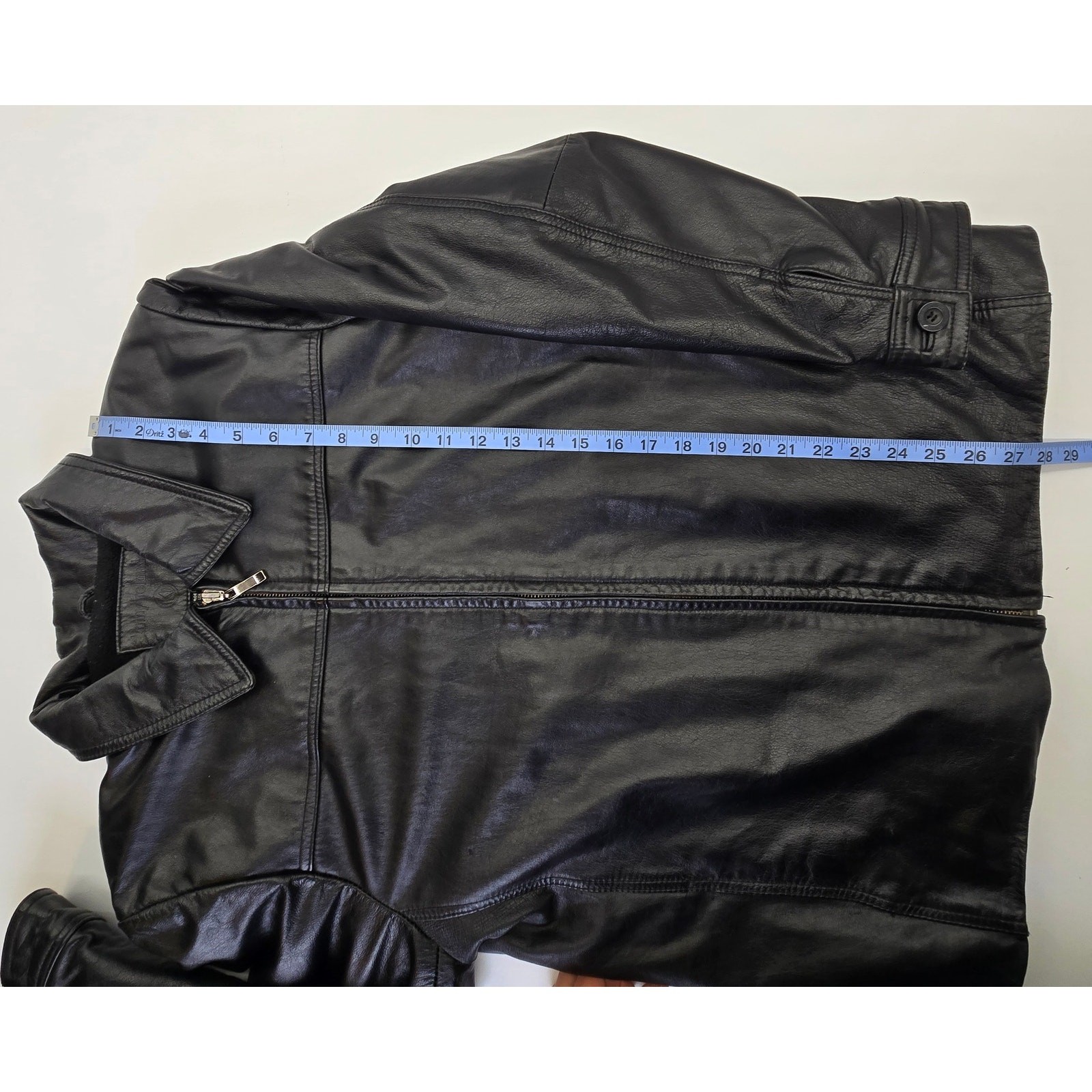 Kathy Ireland Black Leather Jacket Insulated Quilted & Plush Zip Coat Womens L