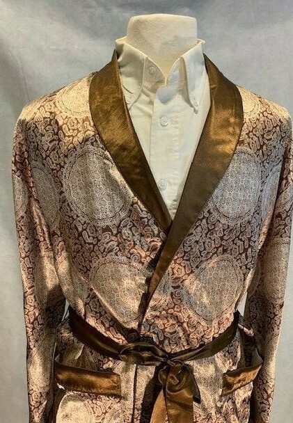 Mens Silk Satin Robe -Designer High Quality 5 Day Delivery-FAST SHIP- 27k Sold