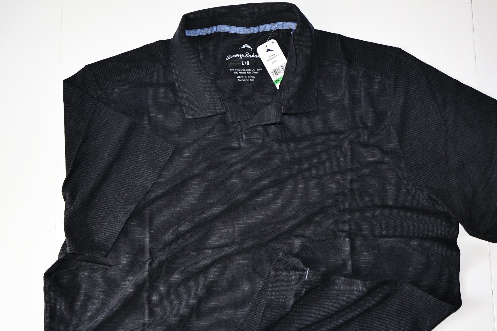 Tommy Bahama Polo Shirt Portola Point Solid Dark Navy Blue New SS Extra Large XL