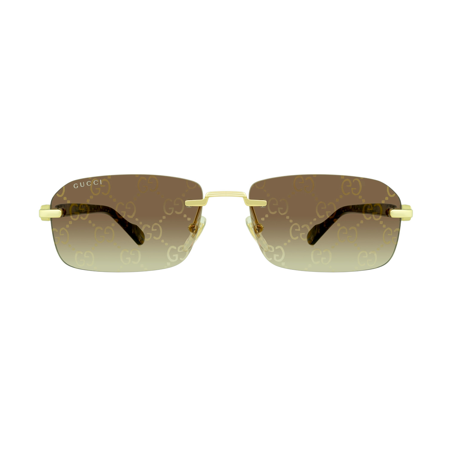 Gucci GG1221S 004 56mm Unisex Brown Gradient Rimless Sunglasses