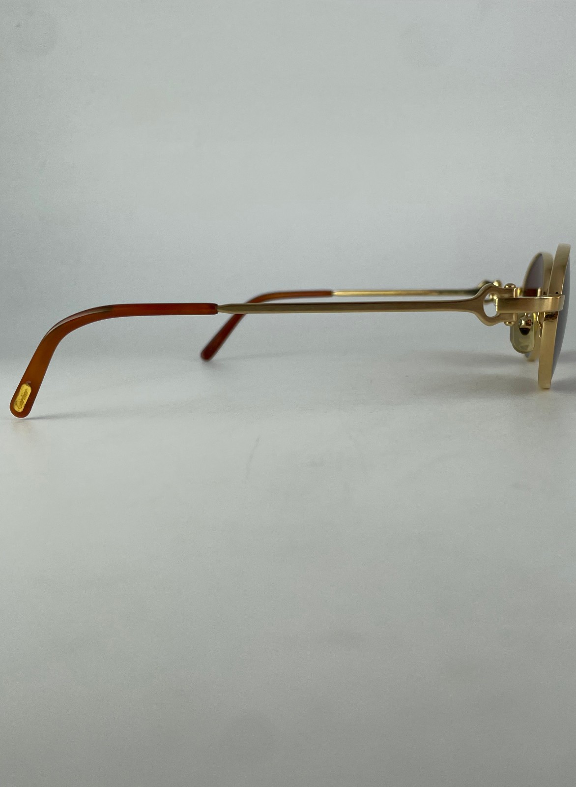 Vintage 80s Cartier Spider Sunglasses oval gold 22K trinity vendome santos must