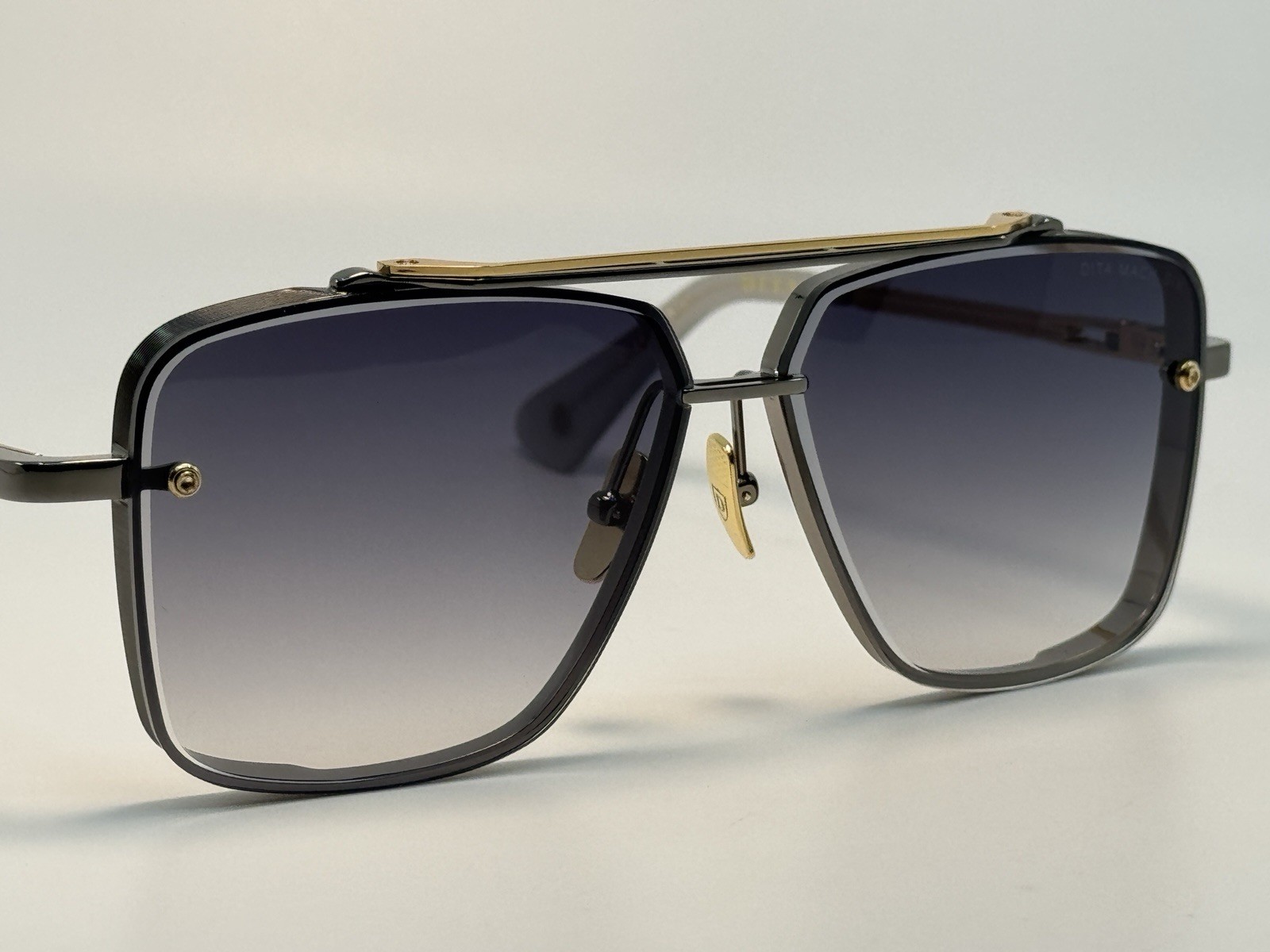 Dita Mach Six DTS121-62 Titanium Gold Frame with Grey Gradient Lens Sunglasses