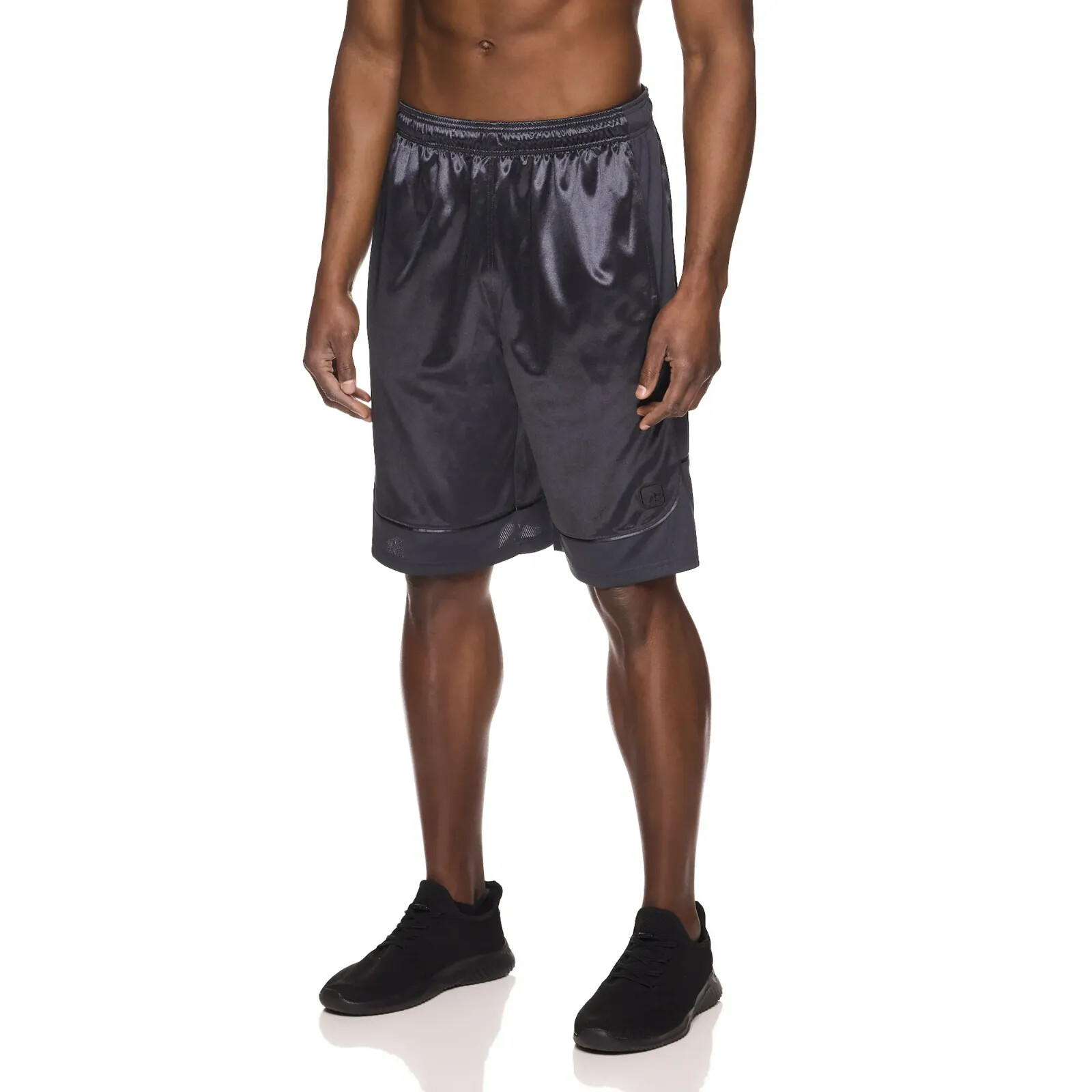 And1 Mens Basketball Gym Court Shorts Adjustable Waist S-3XL Dark Grey Ebony NEW