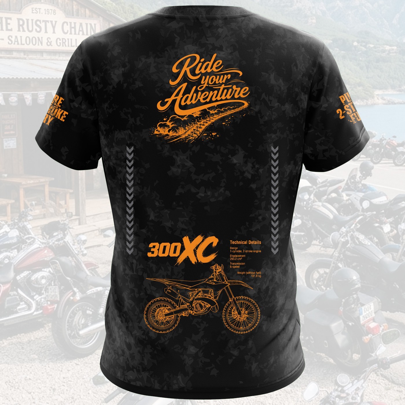 Motorcycle T-shirt / Moto Gift for KTM 300 XC Biker / Motorbike Graphic Tee