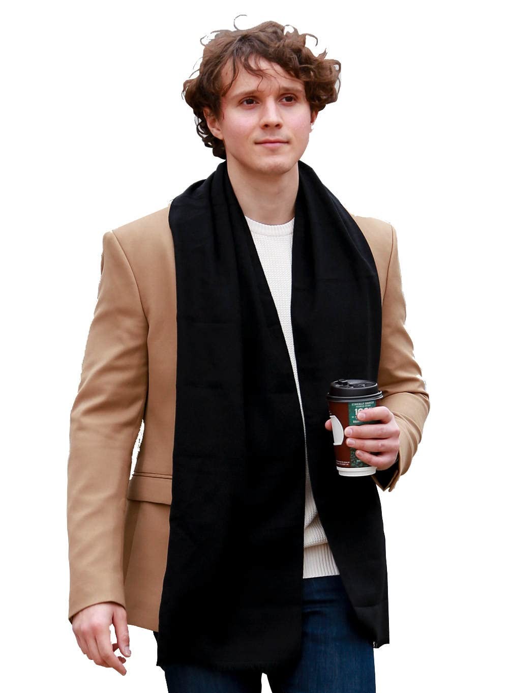 Mens Winter Scarf Long Soft Warm Cashmere Feel Scarves for Cold Weather