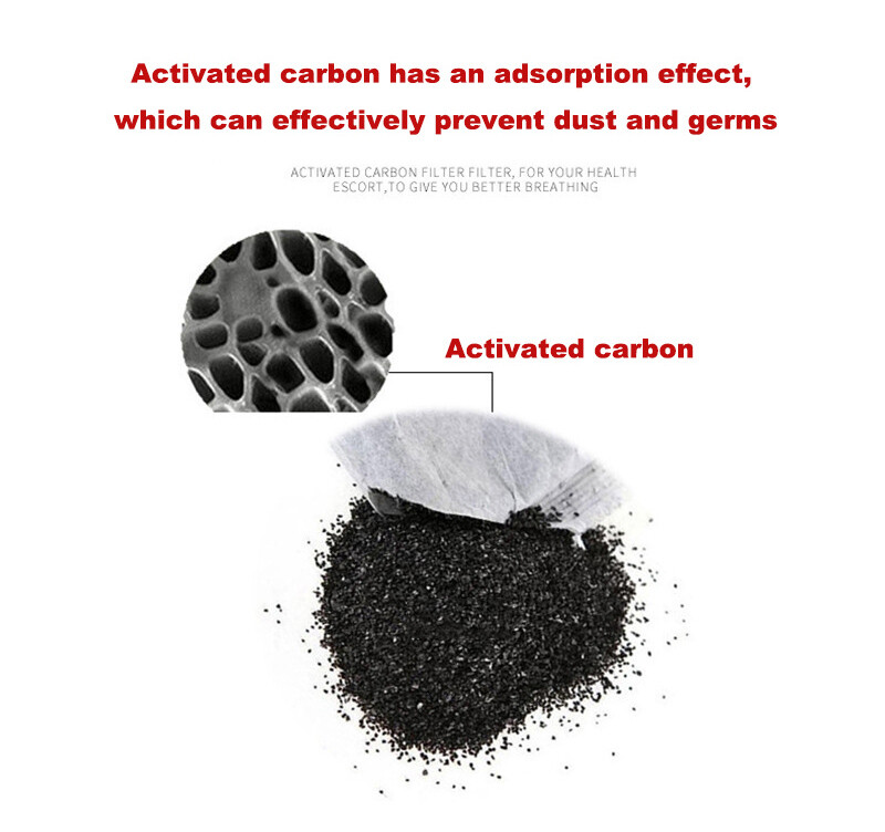Reusable Face Mask Breathing Valves Sports Cycling Outdoor Active Carbon Filter