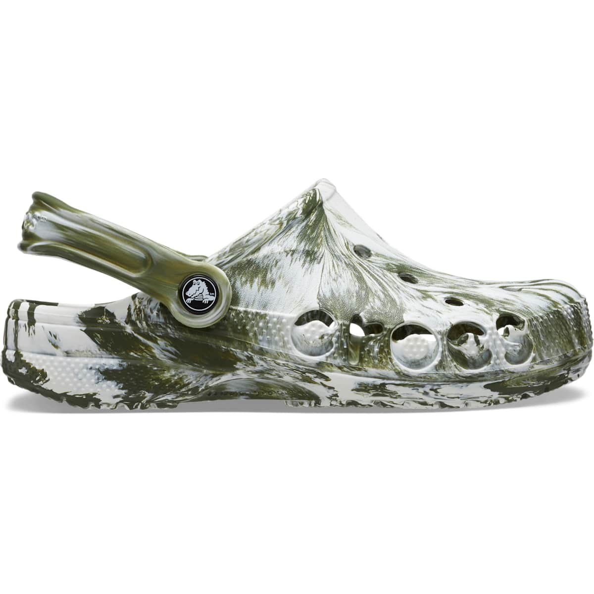 Crocs Baya Marbled Clog – Slip-On, Waterproof, Lightweight, Pivot Heel Strap