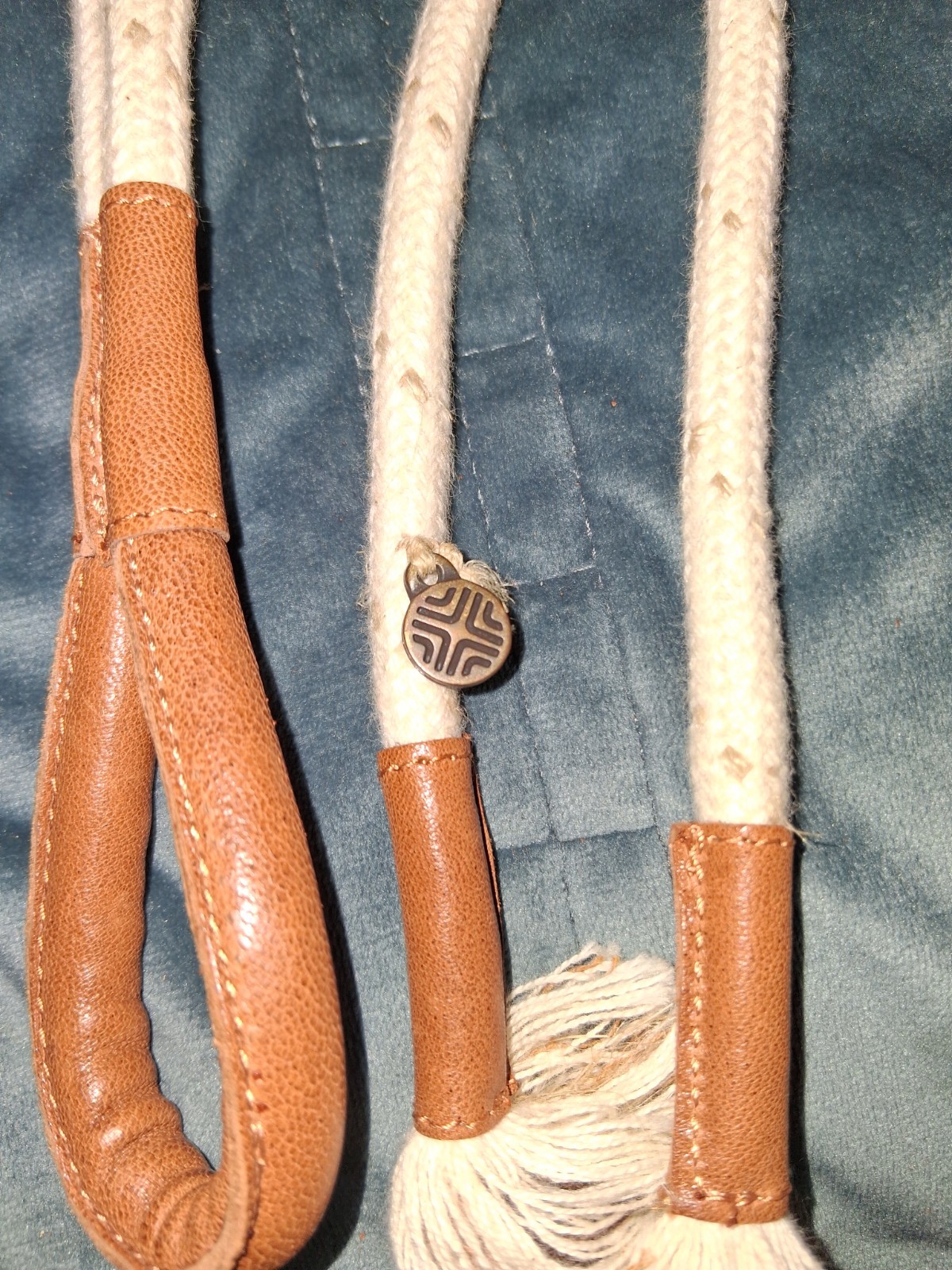 handmade bohemian-style rope belt crafted from a mixture of white organic cotton