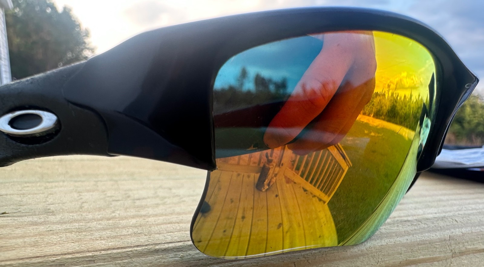 oakley sunglasses, hard case, 2 extra pair of lenses and soft case