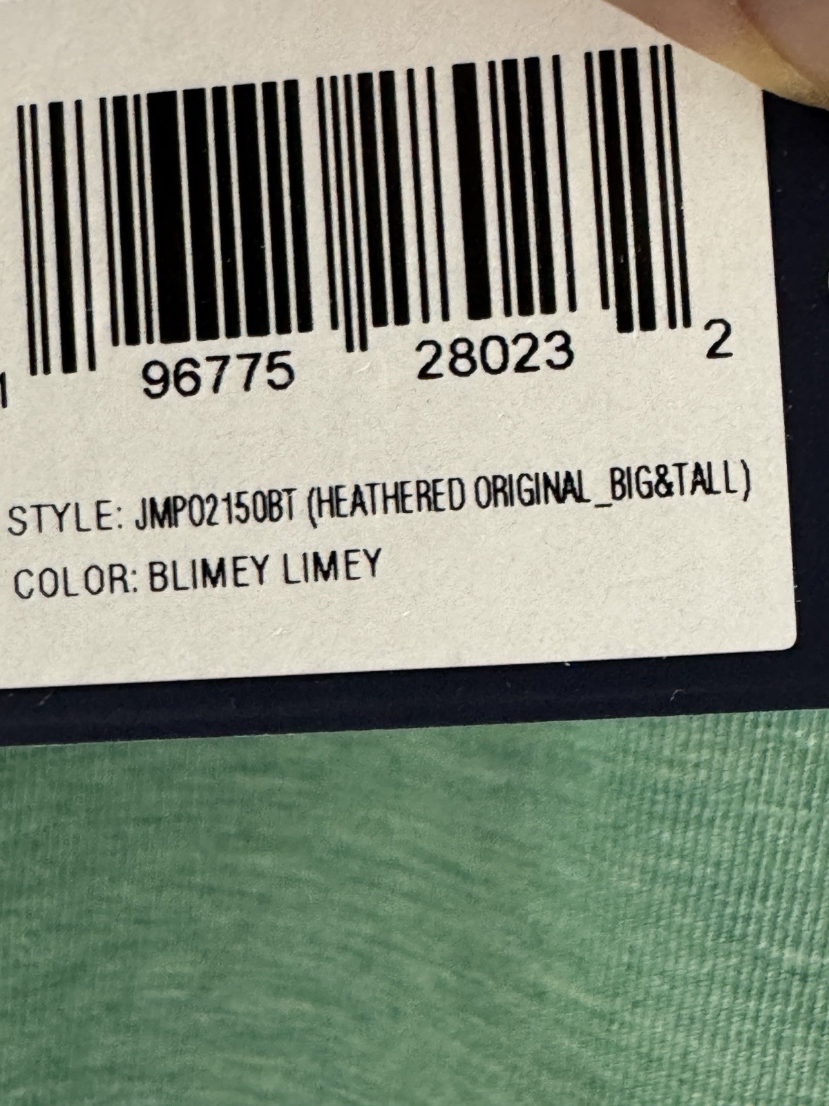 Johnnie-O Hangin’Out Heather Original Blimey Limey Polo Shirt 3XLT Golf Logo