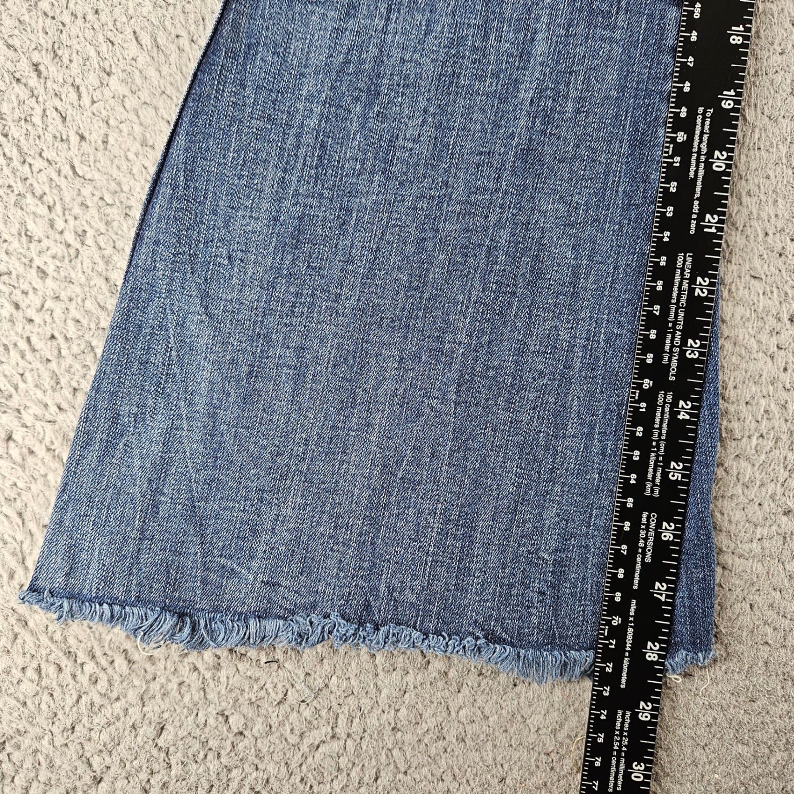 BKE Billie Jeans Womens 28 Blue Slim Fit High Rise Super Flare Distressed Jeans