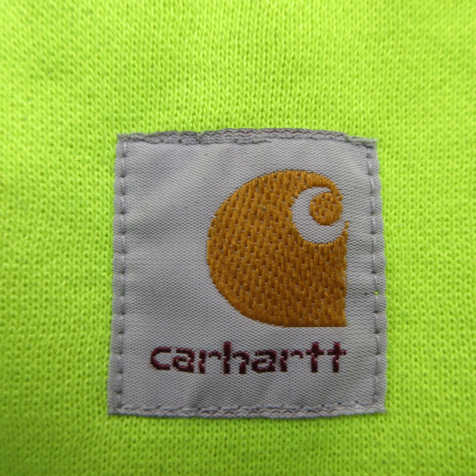 Carhartt Hi-Vis Hoodie Mens Large Yellow Fleece Full Zip Workwear