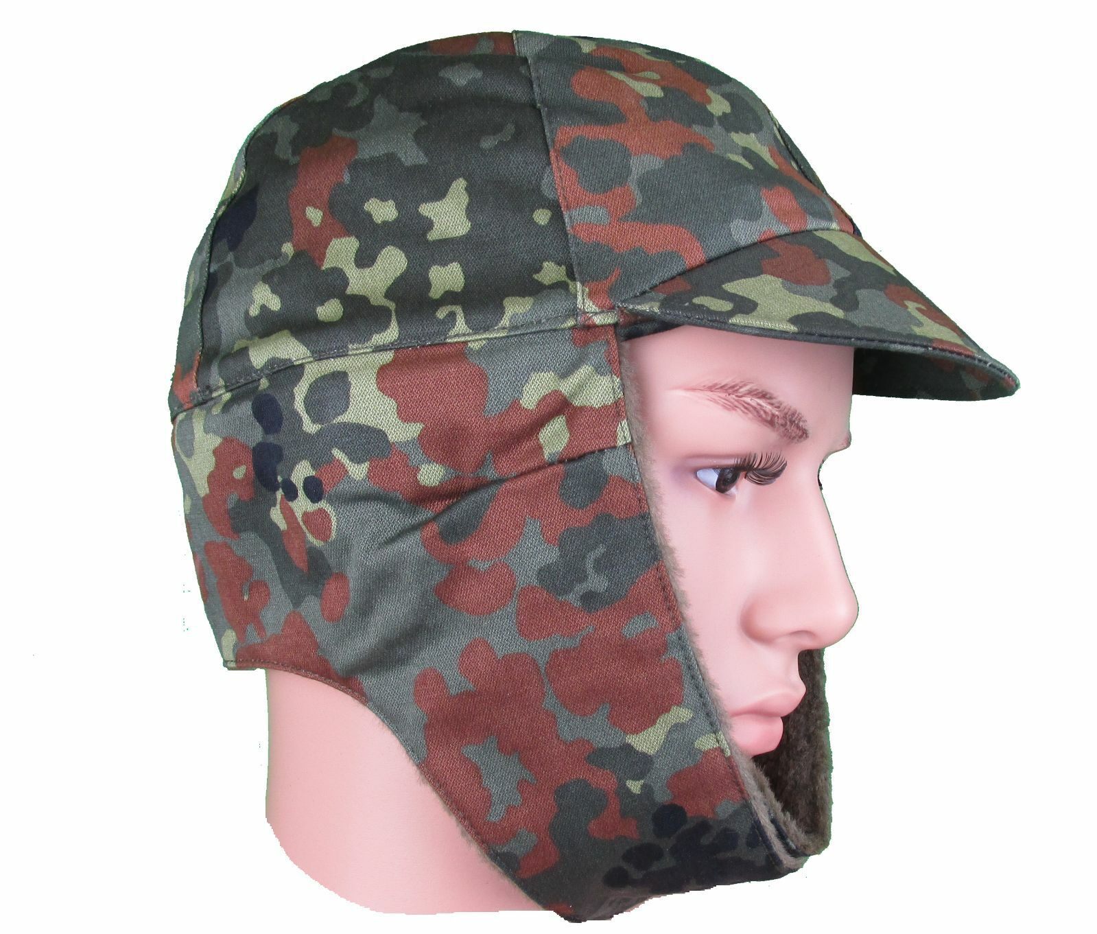 German Army Bundeswehr Winter Cap Flecktarn Camo – NEW European Military Surplus