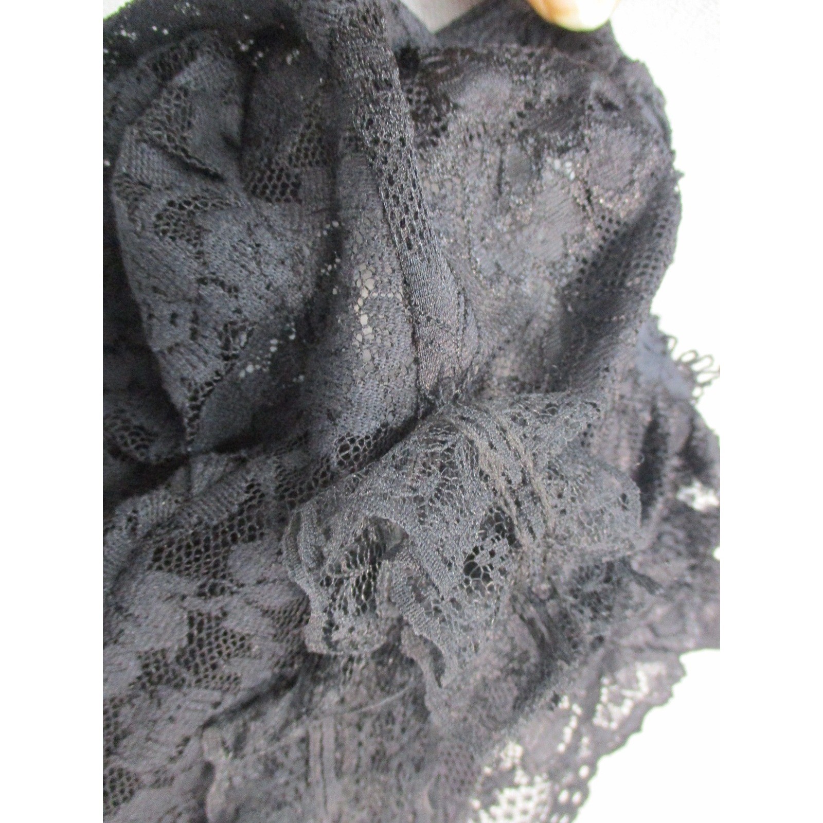 Gothic Black Lace High Low Dress Bell Sleeve Victorian Steampunk Dress Top