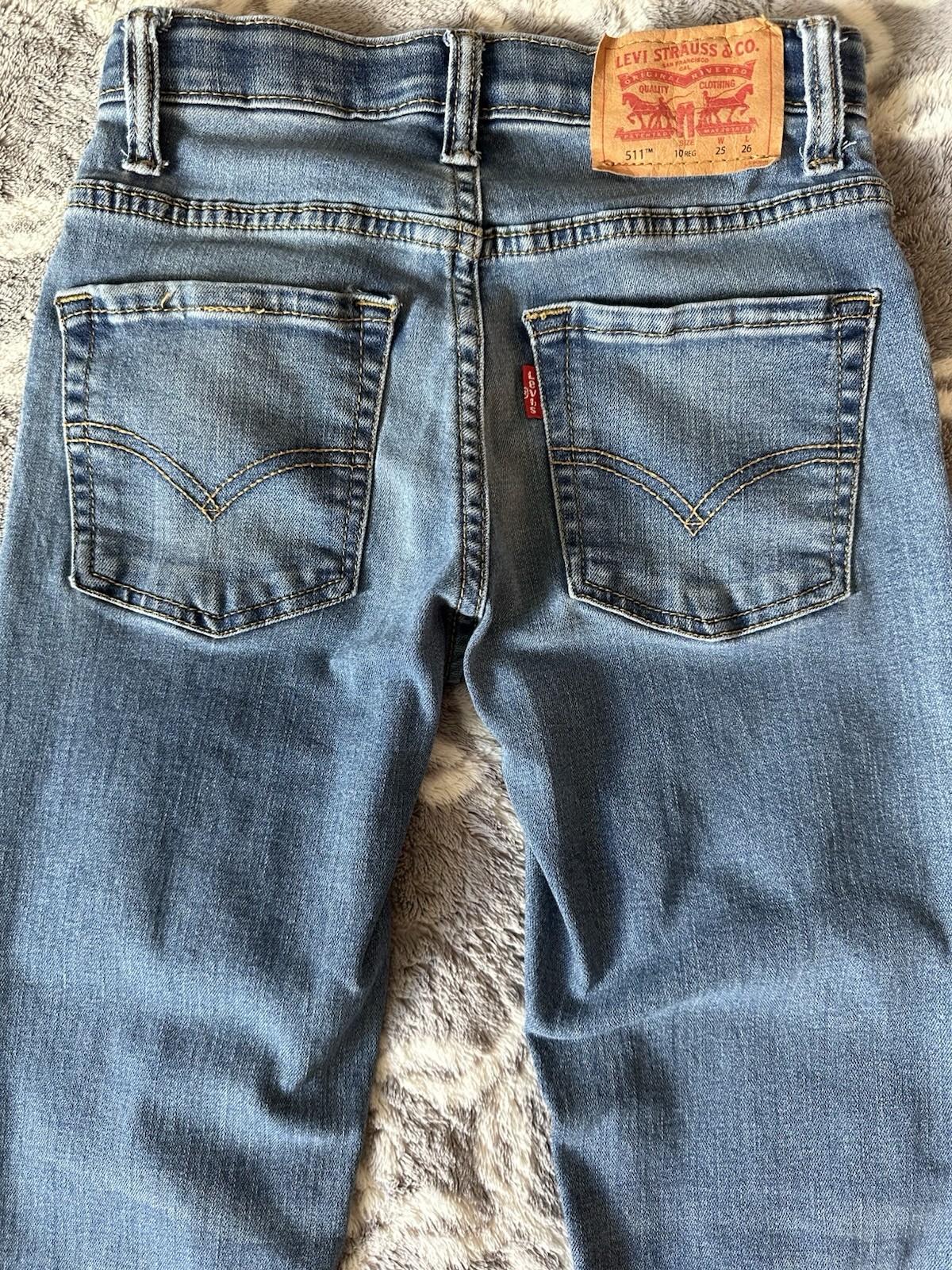 Levi’s 511 Boys Stretch Jeans Size 10 Reg 25×26 Adjustable Waist Blue