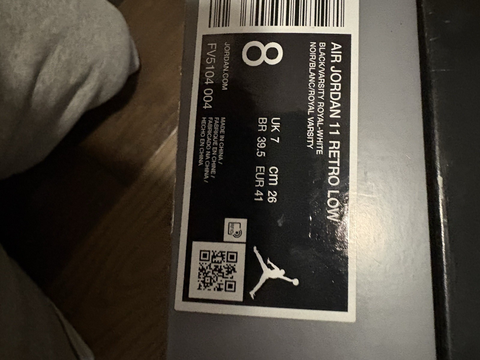 Jordan Air Jordan 11 Retro Low Black/White US 8 FV5104-004