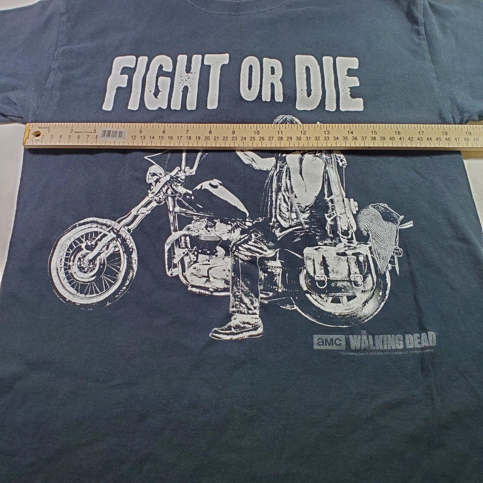 The Walking Dead Fight Or Die T Shirt Men’s Sz Medium Daryl Dixon Motorcycle