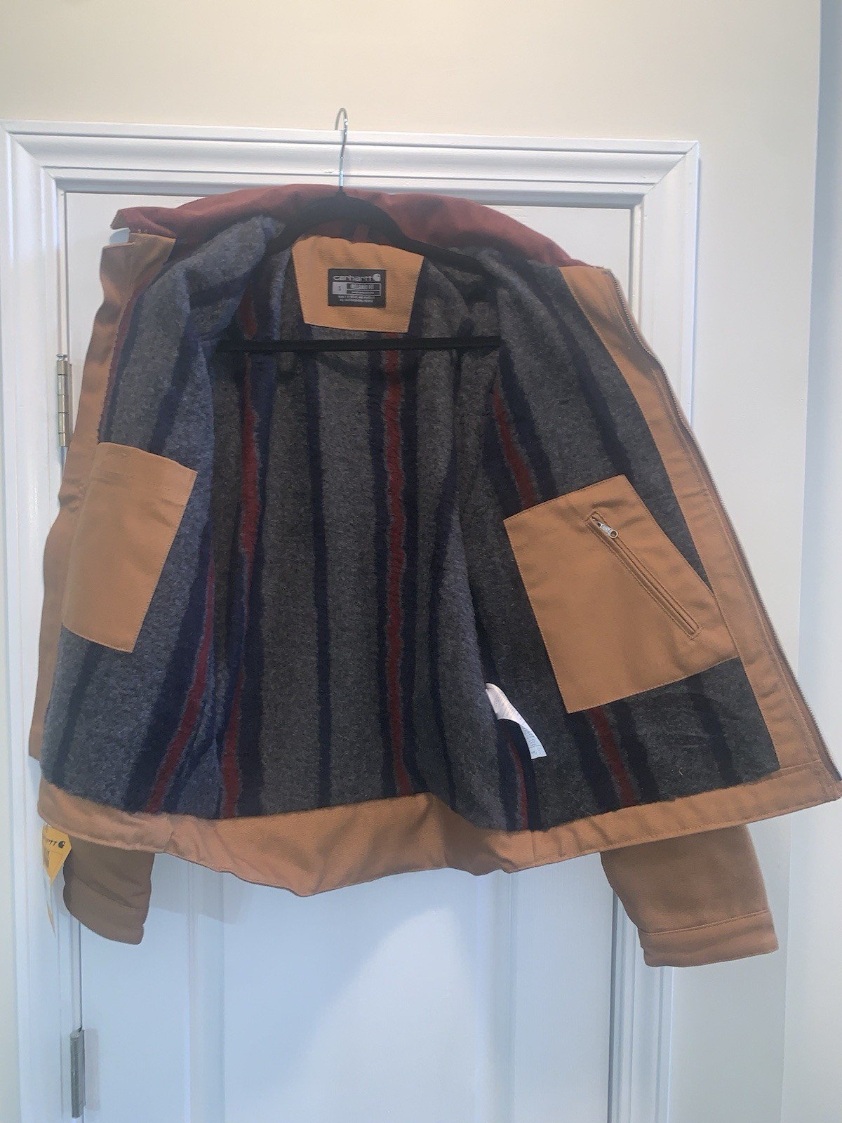 CARHARTT Iconic J01 Duck Detroit Jacket Carhartt Brown Regular – Small