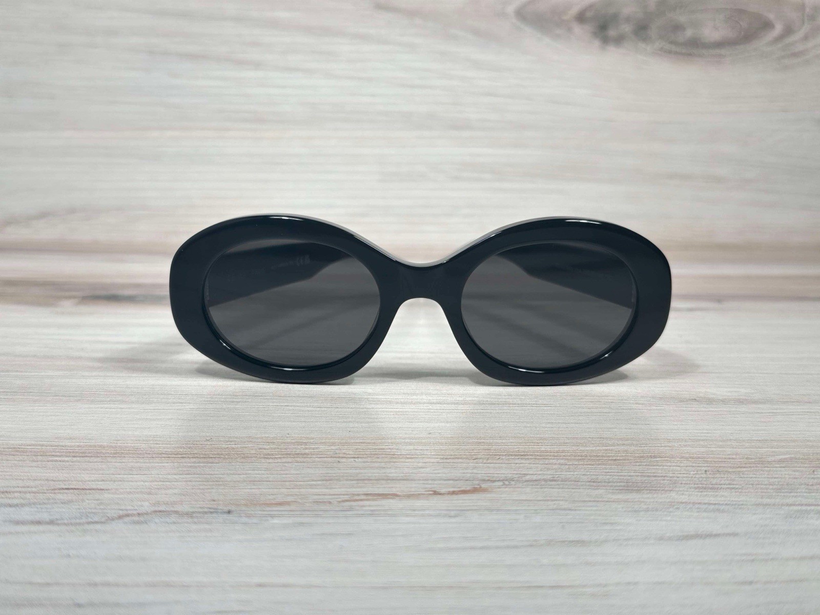 Celine CL40194 Triomphe Oval Shiny Black 01A 40194 Sunglasses – Ships Now!