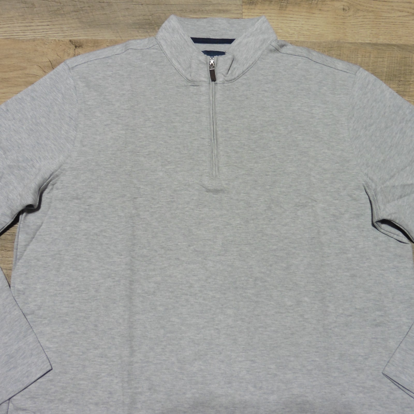 MIZZEN + MAIN Mens XL PULLOVER KPI QUARTER ZIP GREY PERFORMANCE GOLF 1/4