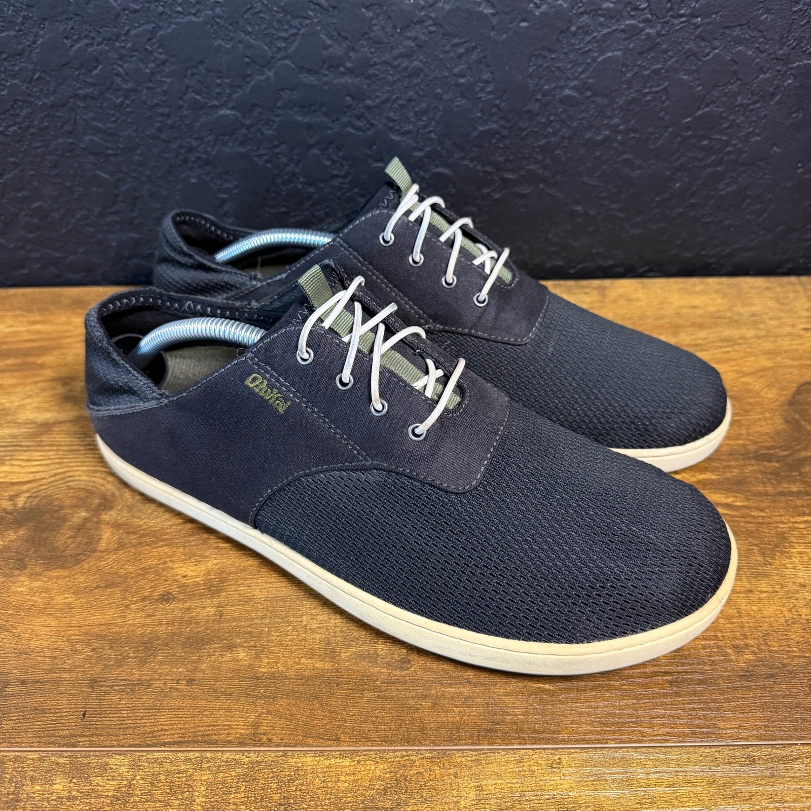OluKai Nohea Moku 10283-404C Black Textile Mesh Sneakers Mens Size 9