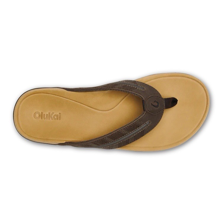 OluKai Tauhine Men’s Beach Sandals – Toffee, US 11